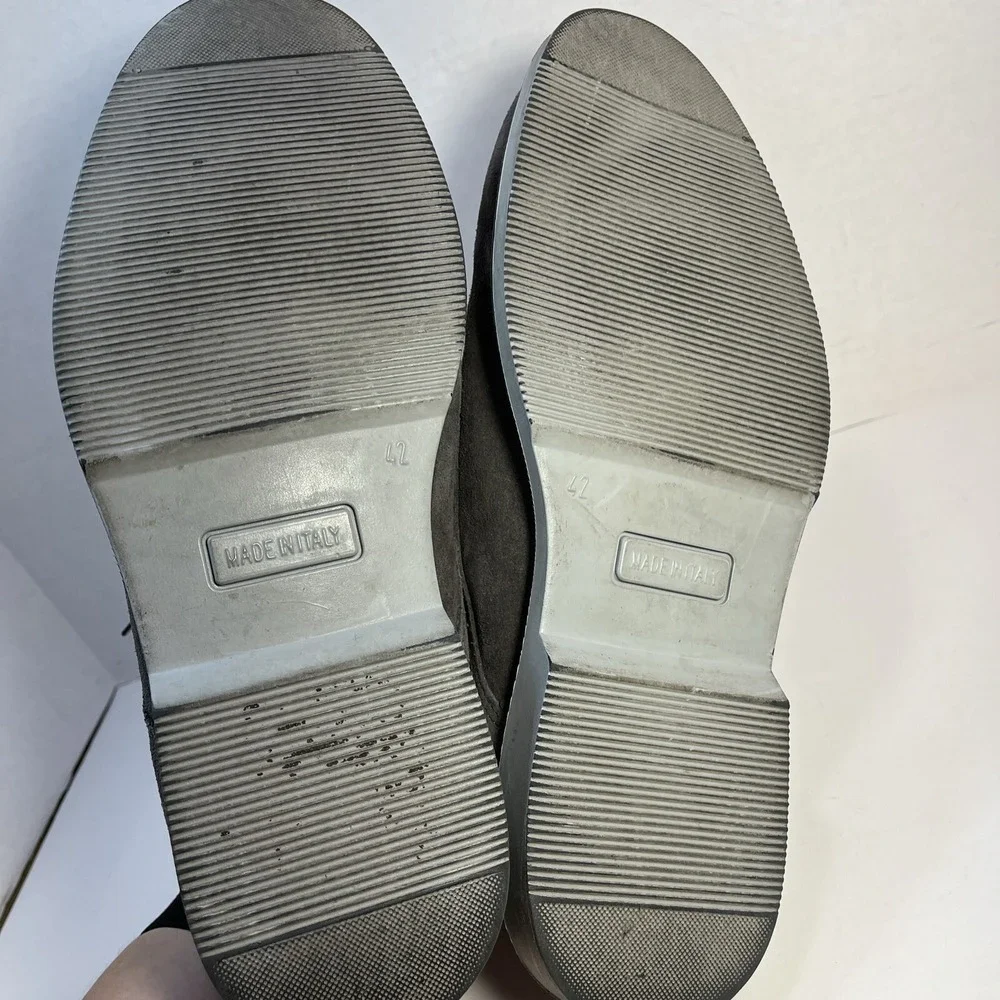 Nordstrom Mens Size 8.5 M Ombre Gray Suede Classic Oxford Shoes Lace Up